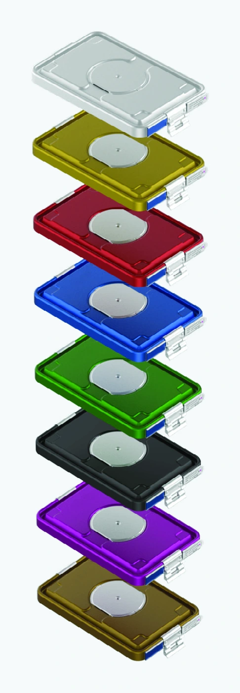 Barrier Series Dental Container Lid Blue 325X190 mm — Catalog model illustration
