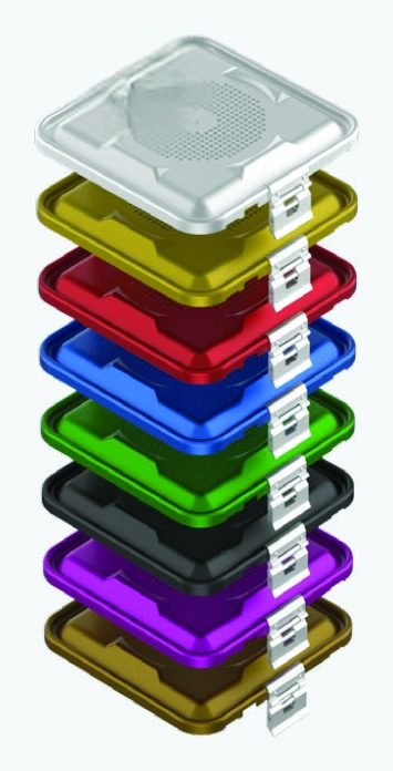 Standard Model Container Lid Perforated Red 295X285 mm — Catalog model illustration