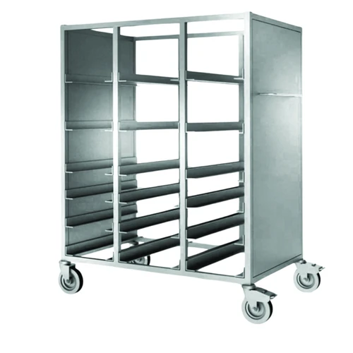 Stainless Steel Container Trolley Triple — Original catalog image