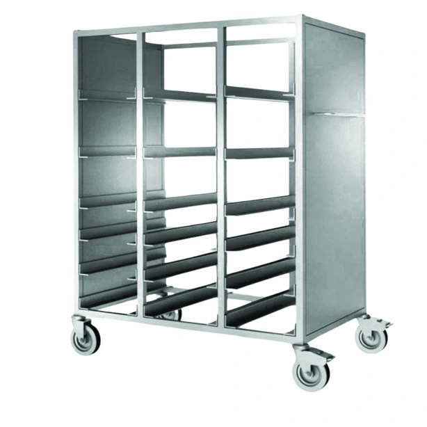 Stainless Steel Container Trolley Triple — Original catalog image